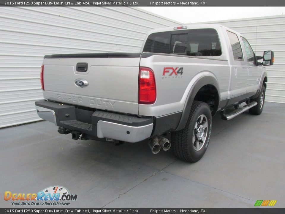 2016 Ford F250 Super Duty Lariat Crew Cab 4x4 Ingot Silver Metallic / Black Photo #4