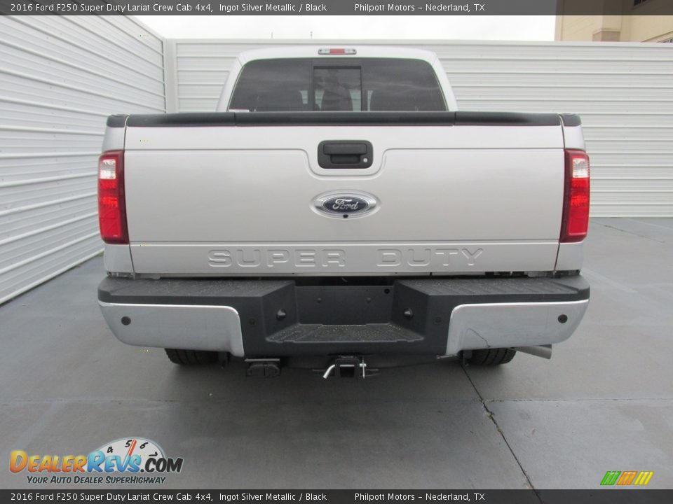 2016 Ford F250 Super Duty Lariat Crew Cab 4x4 Ingot Silver Metallic / Black Photo #5