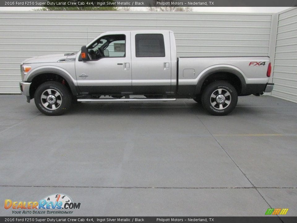 2016 Ford F250 Super Duty Lariat Crew Cab 4x4 Ingot Silver Metallic / Black Photo #6