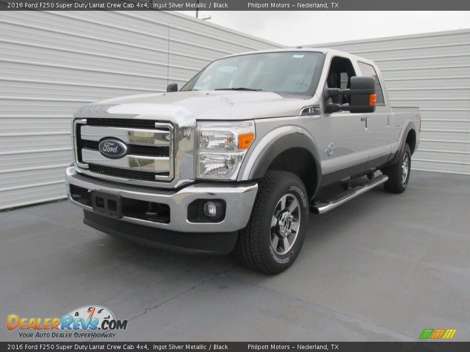 2016 Ford F250 Super Duty Lariat Crew Cab 4x4 Ingot Silver Metallic / Black Photo #7
