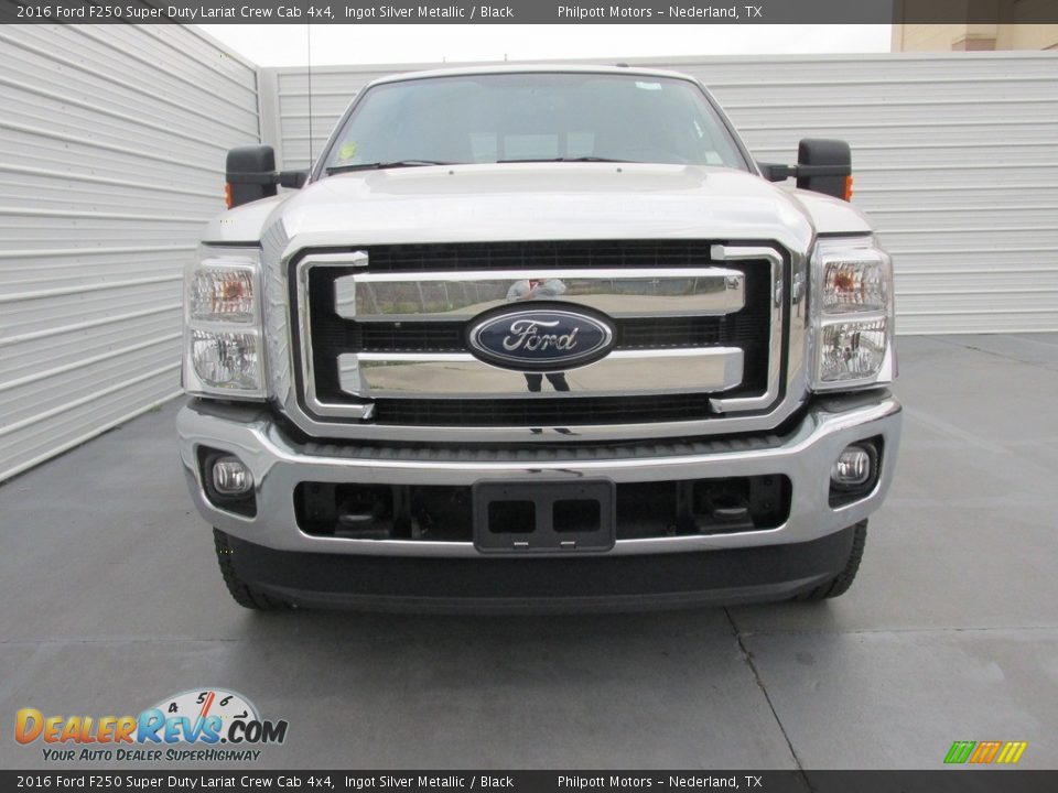 2016 Ford F250 Super Duty Lariat Crew Cab 4x4 Ingot Silver Metallic / Black Photo #8