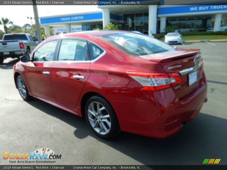 2014 Nissan Sentra S Red Brick / Charcoal Photo #3