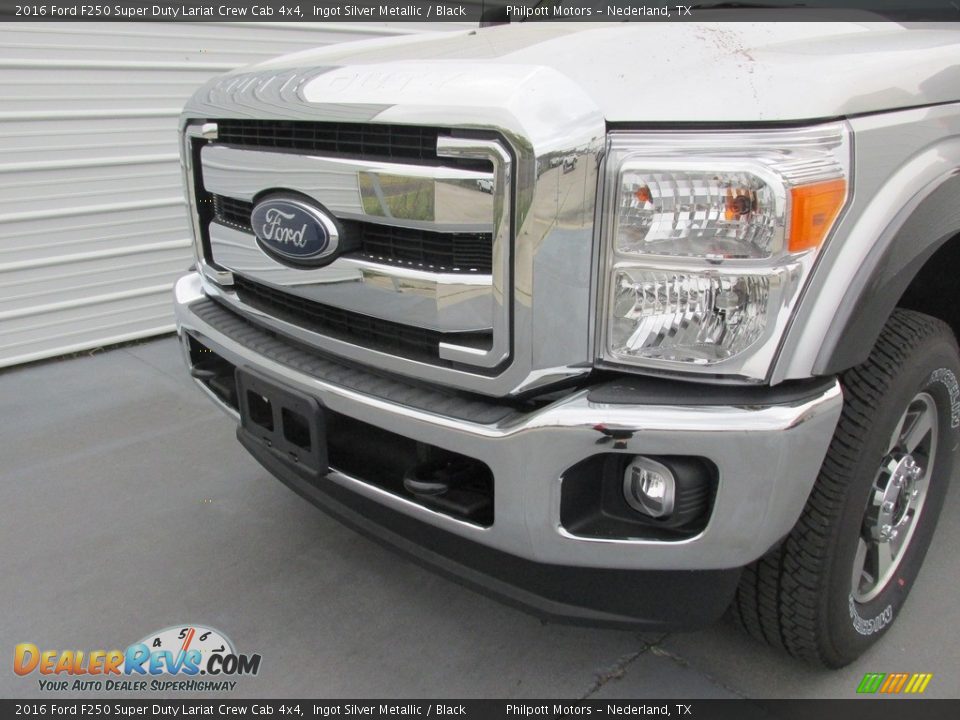 2016 Ford F250 Super Duty Lariat Crew Cab 4x4 Ingot Silver Metallic / Black Photo #10