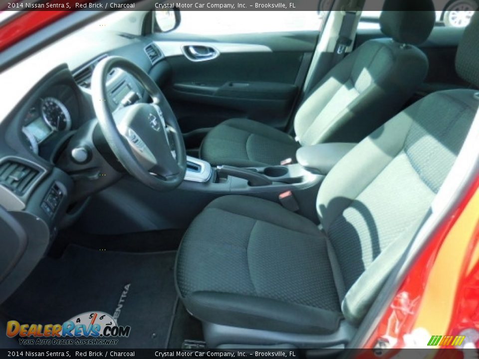 2014 Nissan Sentra S Red Brick / Charcoal Photo #4