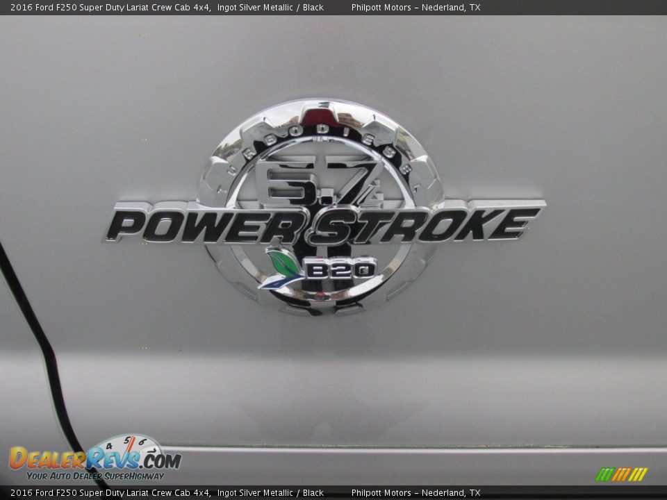 2016 Ford F250 Super Duty Lariat Crew Cab 4x4 Ingot Silver Metallic / Black Photo #15