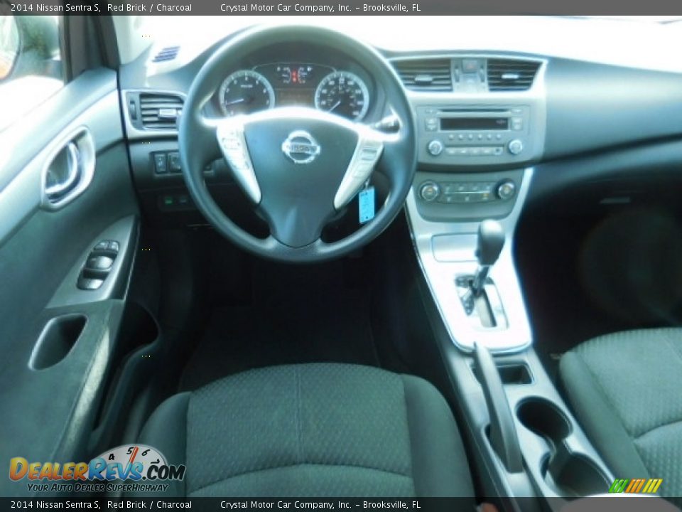2014 Nissan Sentra S Red Brick / Charcoal Photo #6