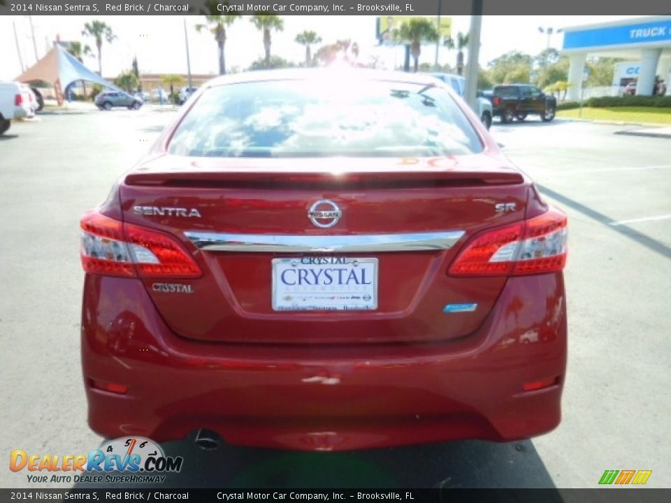 2014 Nissan Sentra S Red Brick / Charcoal Photo #7