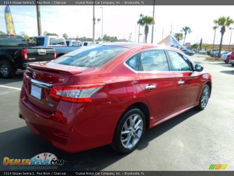 2014 Nissan Sentra S Red Brick / Charcoal Photo #8