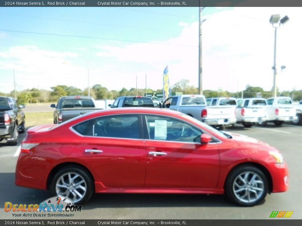 2014 Nissan Sentra S Red Brick / Charcoal Photo #9