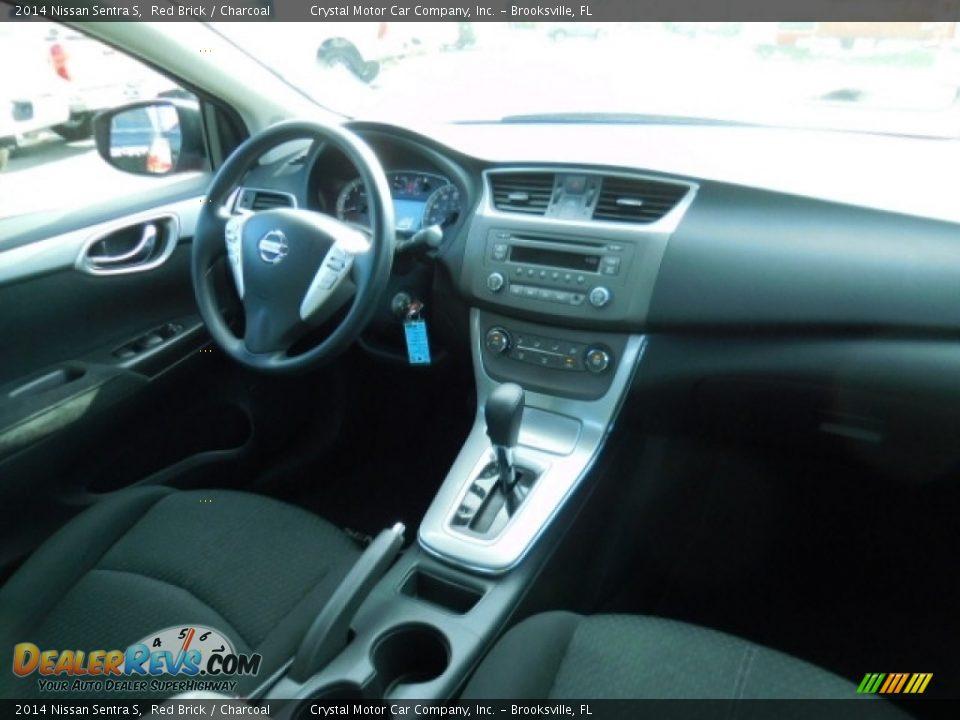 2014 Nissan Sentra S Red Brick / Charcoal Photo #11