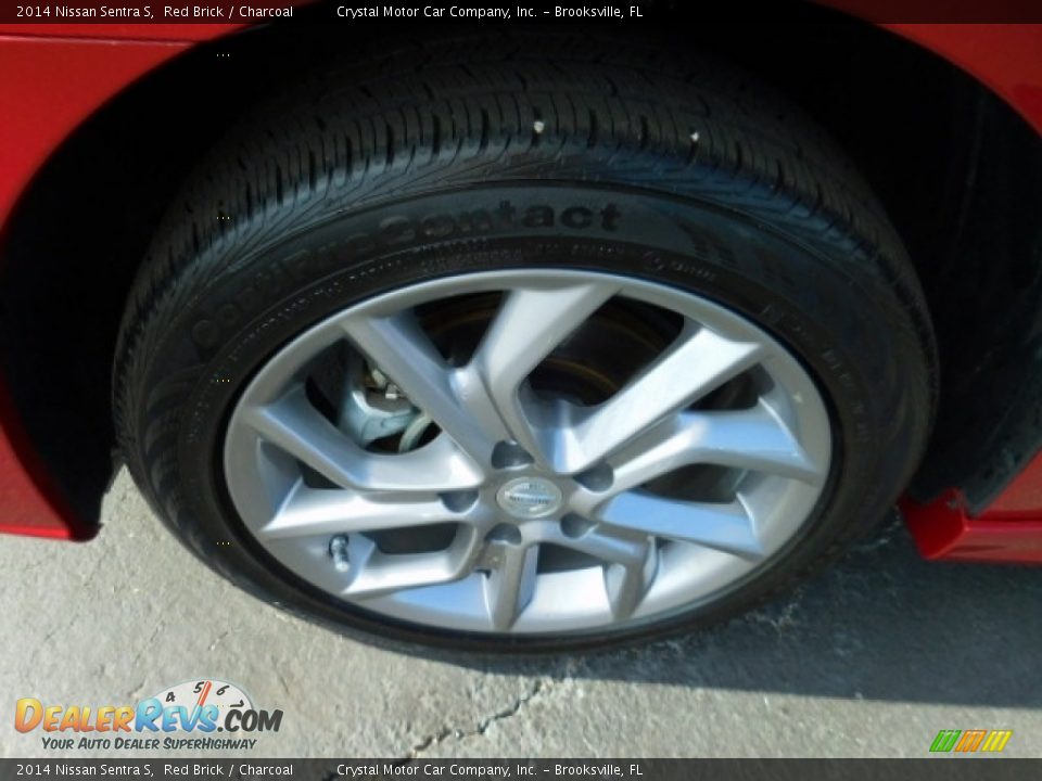 2014 Nissan Sentra S Red Brick / Charcoal Photo #14