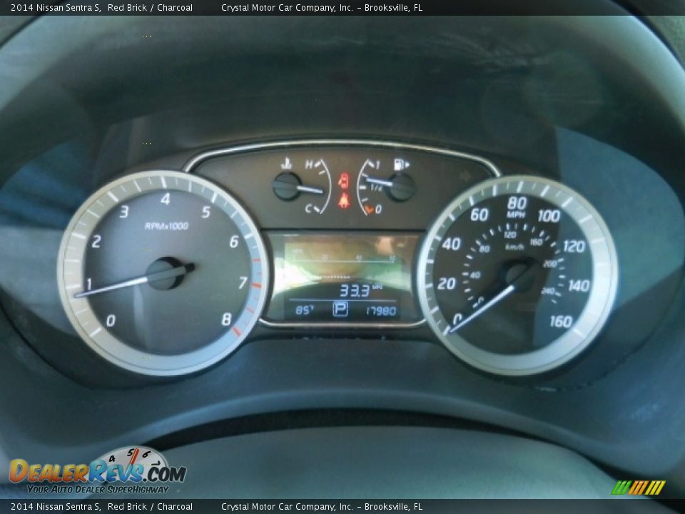 2014 Nissan Sentra S Red Brick / Charcoal Photo #18