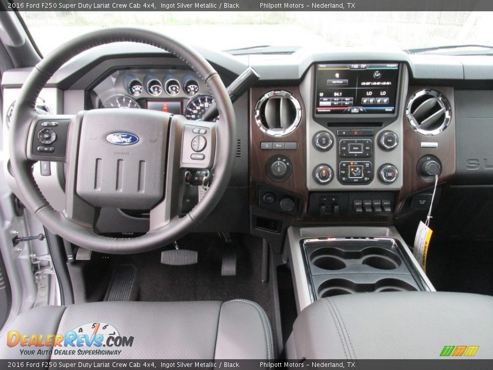2016 Ford F250 Super Duty Lariat Crew Cab 4x4 Ingot Silver Metallic / Black Photo #27