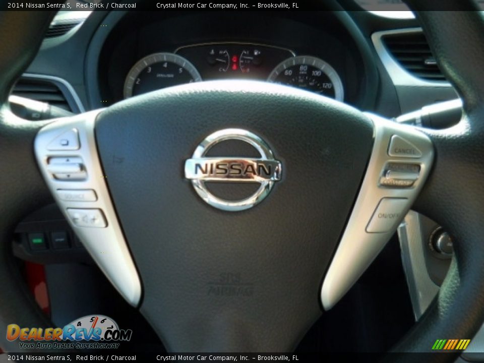2014 Nissan Sentra S Red Brick / Charcoal Photo #21