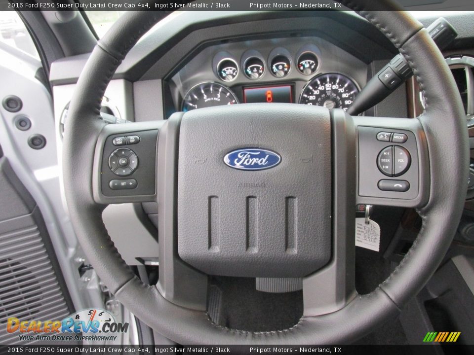 2016 Ford F250 Super Duty Lariat Crew Cab 4x4 Ingot Silver Metallic / Black Photo #35