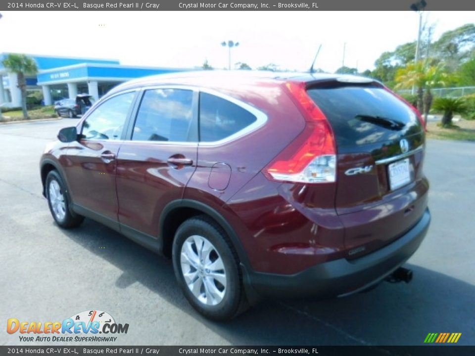 2014 Honda CR-V EX-L Basque Red Pearl II / Gray Photo #3