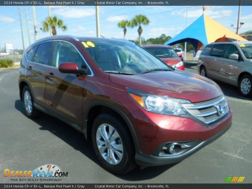 2014 Honda CR-V EX-L Basque Red Pearl II / Gray Photo #11