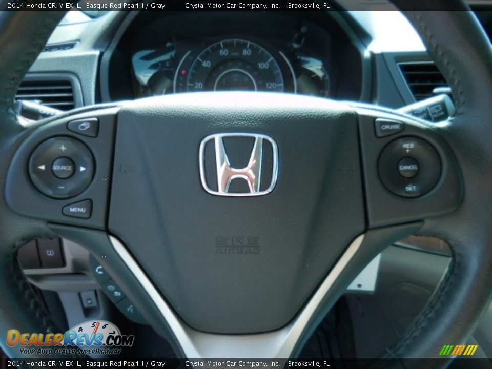 2014 Honda CR-V EX-L Basque Red Pearl II / Gray Photo #23