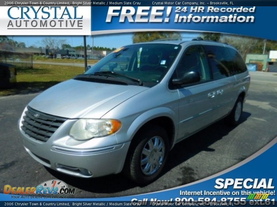 2006 Chrysler Town & Country Limited Bright Silver Metallic / Medium Slate Gray Photo #1