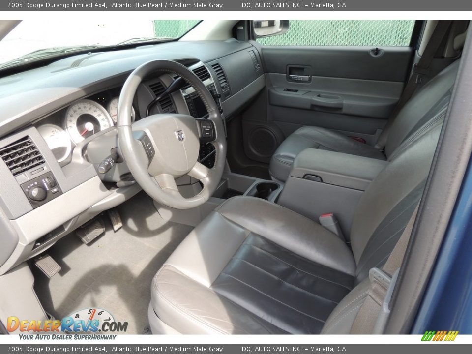 2005 Dodge Durango Limited 4x4 Atlantic Blue Pearl / Medium Slate Gray Photo #12