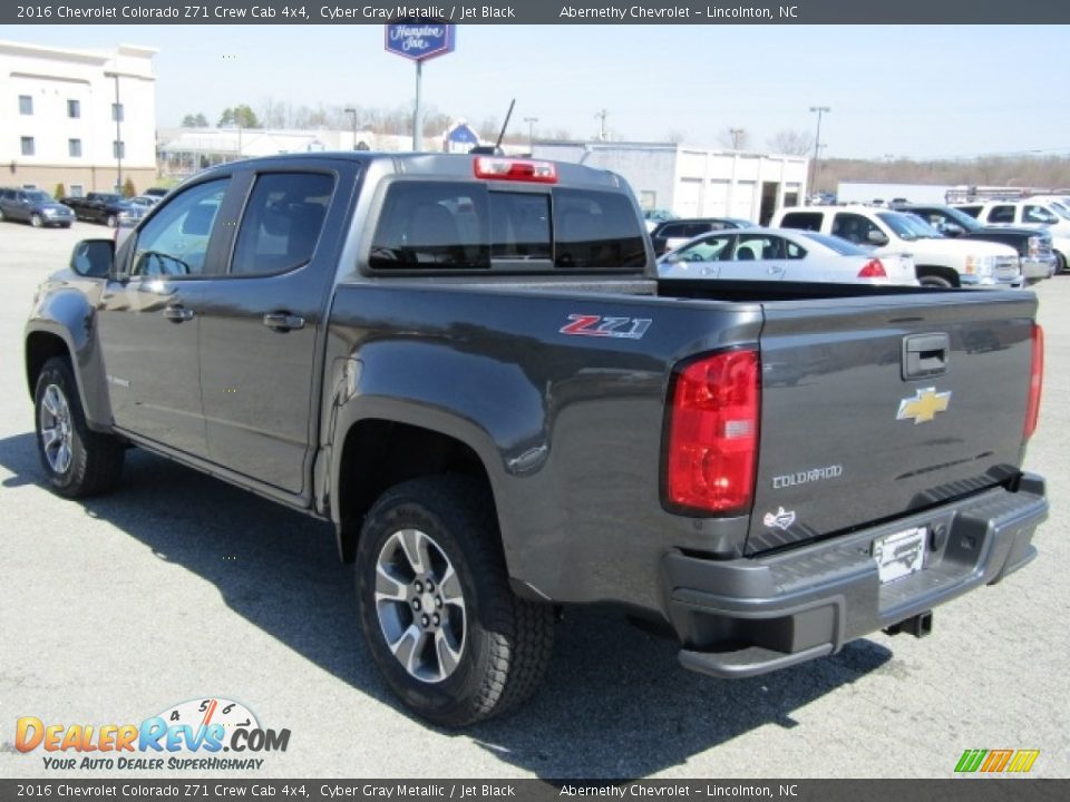 2016 Chevrolet Colorado Z71 Crew Cab 4x4 Cyber Gray Metallic / Jet Black Photo #4