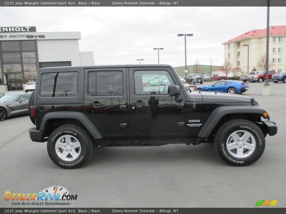 2015 Jeep Wrangler Unlimited Sport 4x4 Black / Black Photo #7