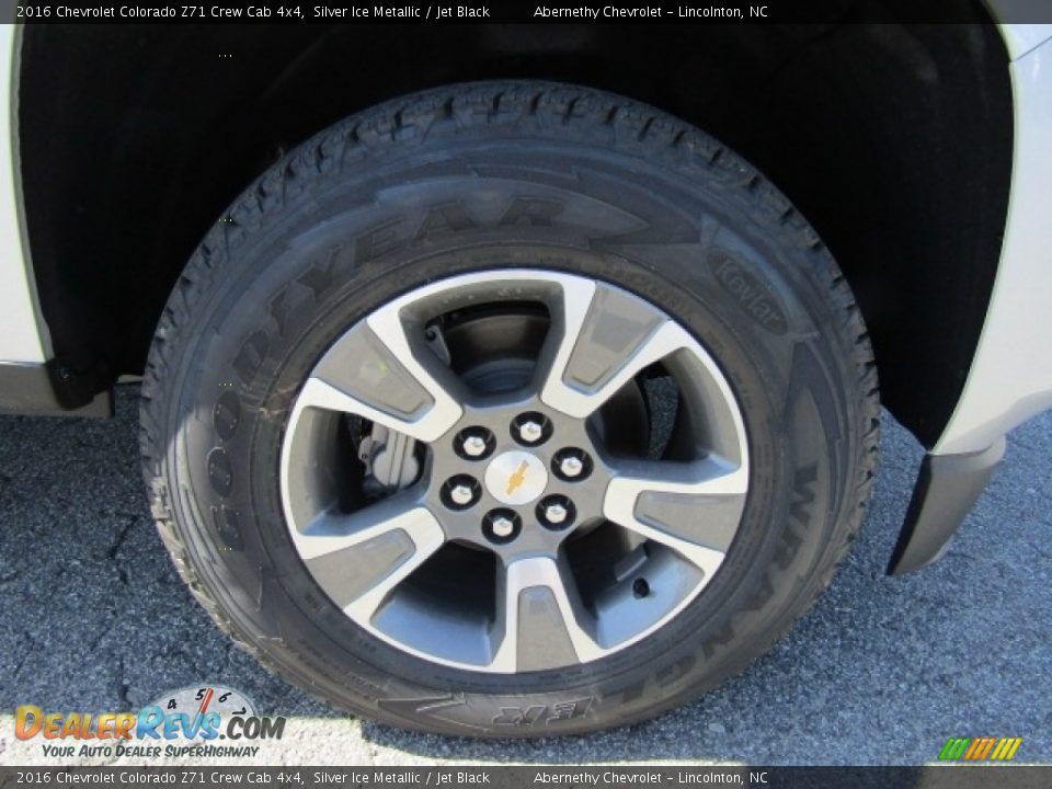 2016 Chevrolet Colorado Z71 Crew Cab 4x4 Silver Ice Metallic / Jet Black Photo #21