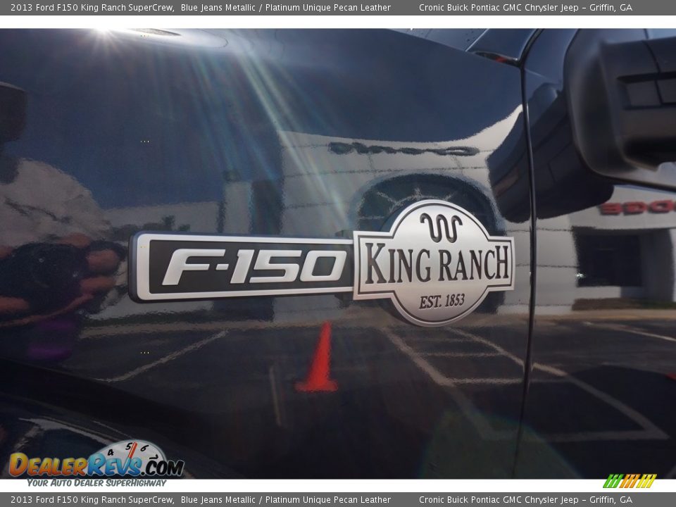 2013 Ford F150 King Ranch SuperCrew Blue Jeans Metallic / Platinum Unique Pecan Leather Photo #15
