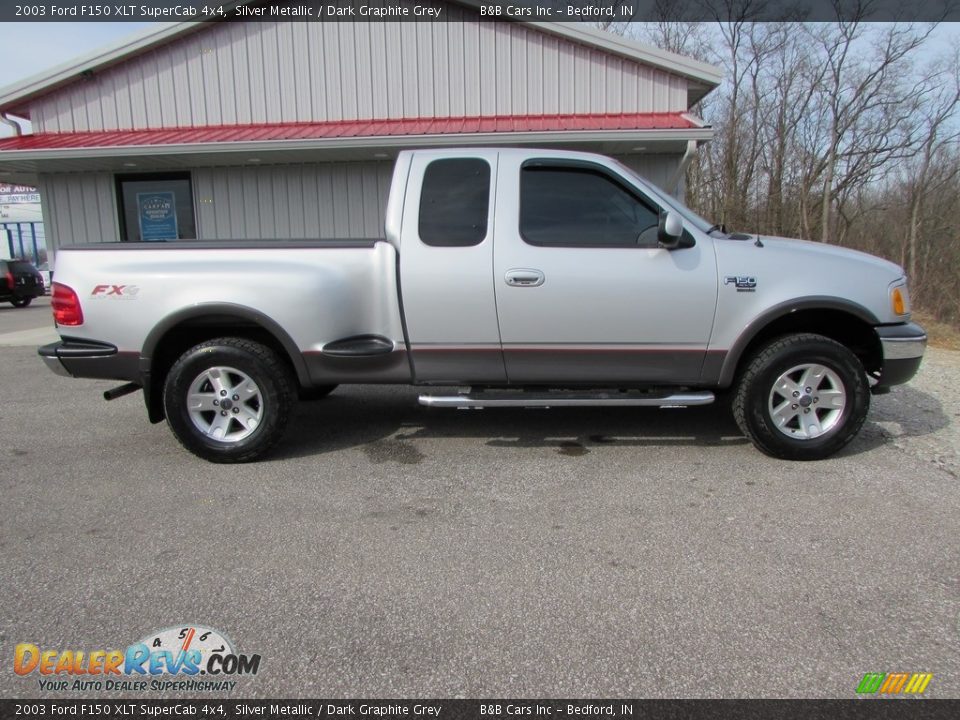 2003 Ford F150 XLT SuperCab 4x4 Silver Metallic / Dark Graphite Grey Photo #2