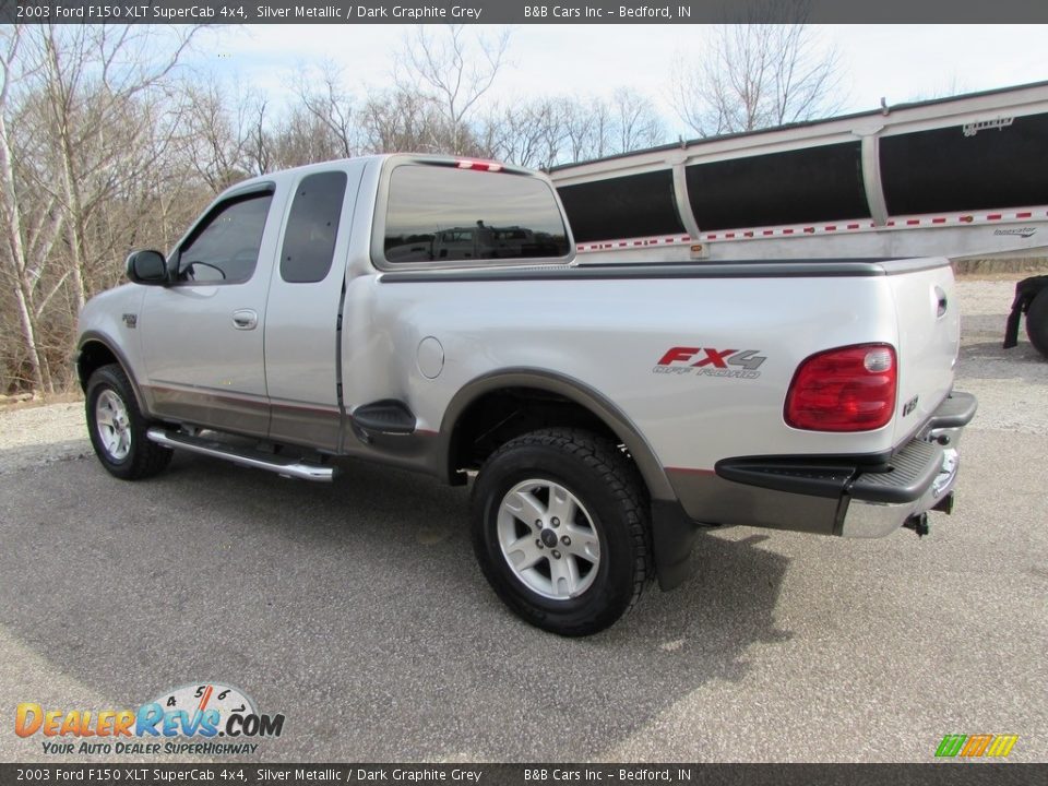 2003 Ford F150 XLT SuperCab 4x4 Silver Metallic / Dark Graphite Grey Photo #5
