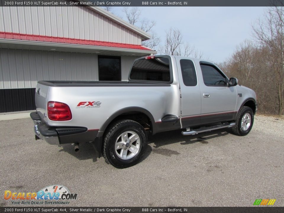 2003 Ford F150 XLT SuperCab 4x4 Silver Metallic / Dark Graphite Grey Photo #6
