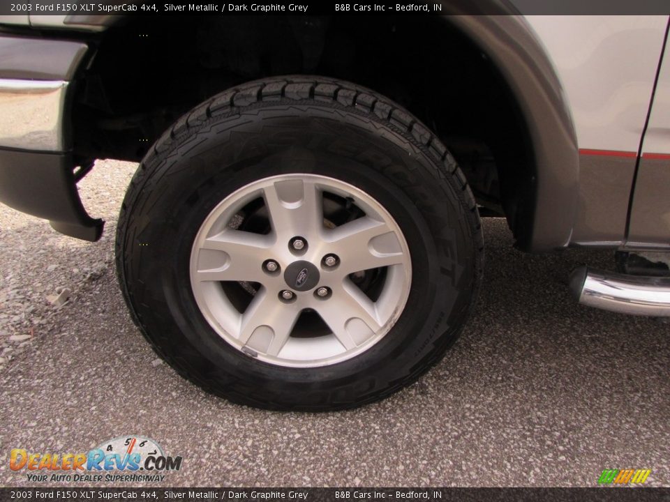 2003 Ford F150 XLT SuperCab 4x4 Silver Metallic / Dark Graphite Grey Photo #9