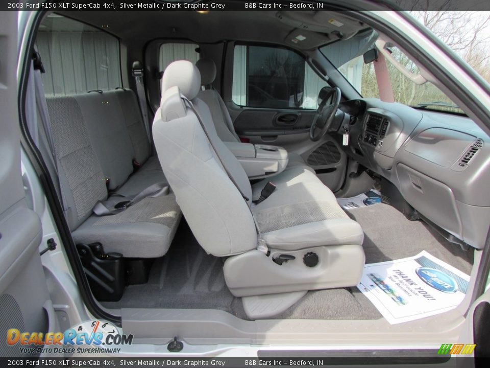 2003 Ford F150 XLT SuperCab 4x4 Silver Metallic / Dark Graphite Grey Photo #16