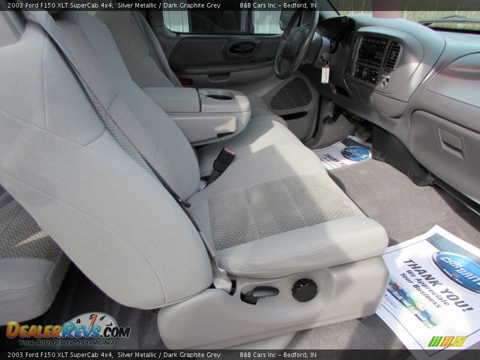 2003 Ford F150 XLT SuperCab 4x4 Silver Metallic / Dark Graphite Grey Photo #18