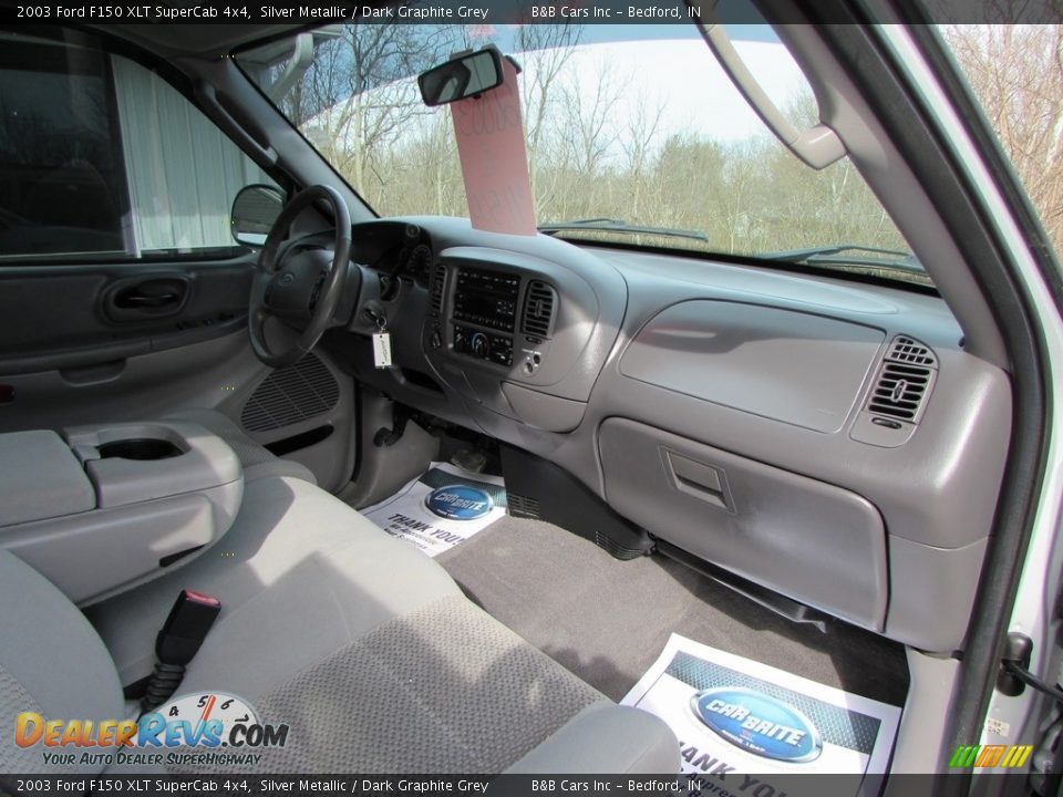 2003 Ford F150 XLT SuperCab 4x4 Silver Metallic / Dark Graphite Grey Photo #19