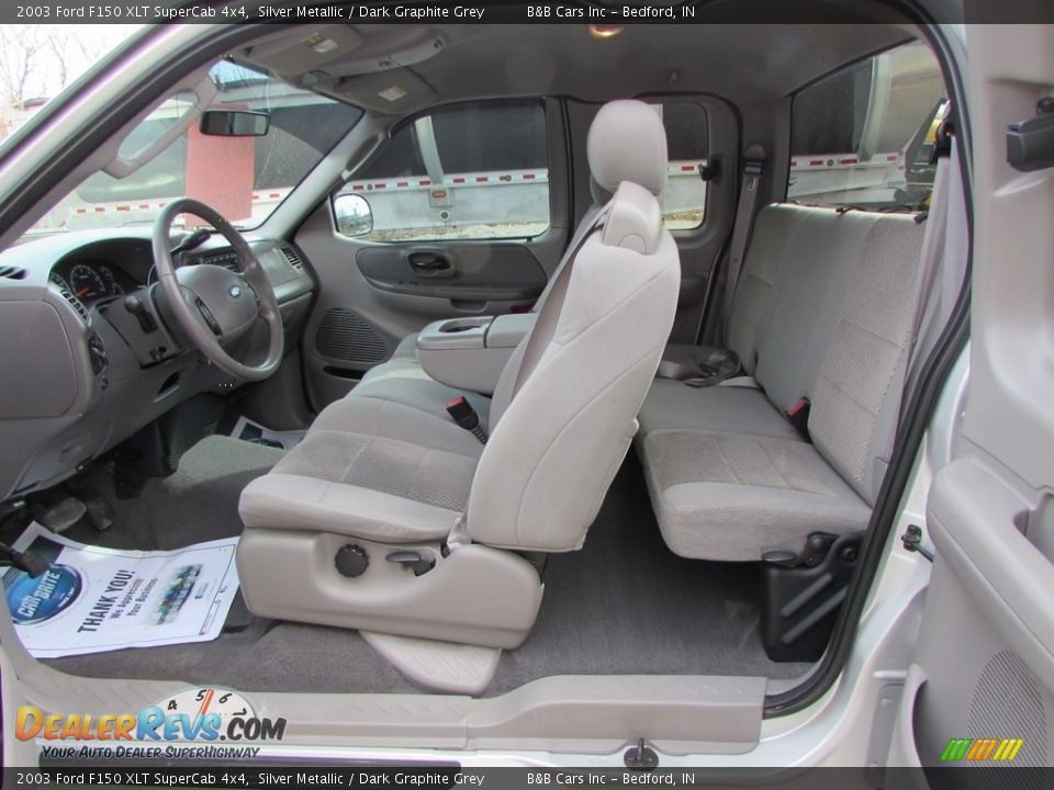 2003 Ford F150 XLT SuperCab 4x4 Silver Metallic / Dark Graphite Grey Photo #20
