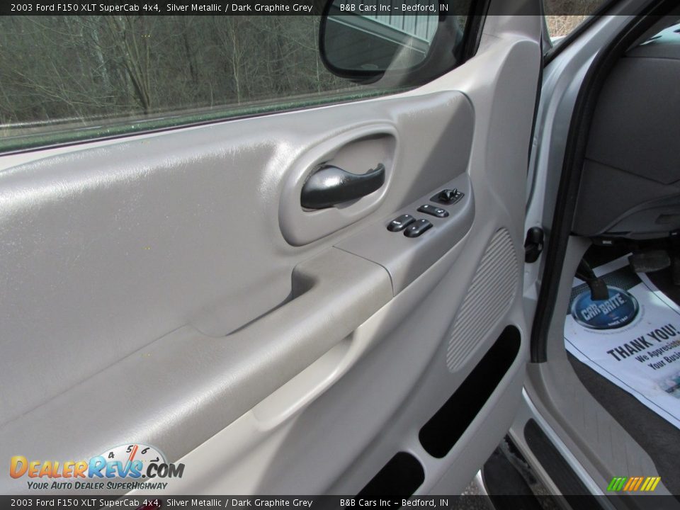 2003 Ford F150 XLT SuperCab 4x4 Silver Metallic / Dark Graphite Grey Photo #22