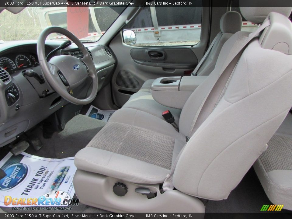 2003 Ford F150 XLT SuperCab 4x4 Silver Metallic / Dark Graphite Grey Photo #23