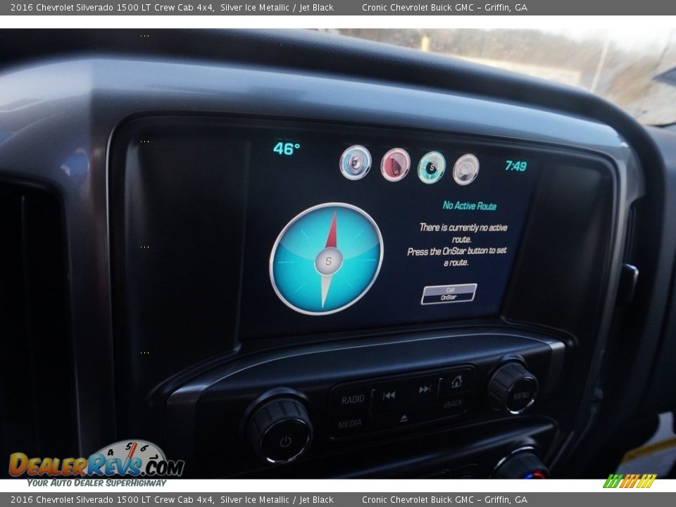 2016 Chevrolet Silverado 1500 LT Crew Cab 4x4 Silver Ice Metallic / Jet Black Photo #15