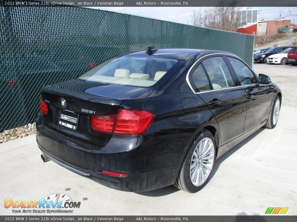 2013 BMW 3 Series 328i xDrive Sedan Jet Black / Venetian Beige Photo #4