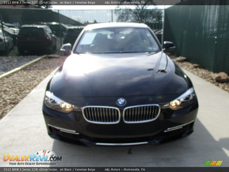 2013 BMW 3 Series 328i xDrive Sedan Jet Black / Venetian Beige Photo #6