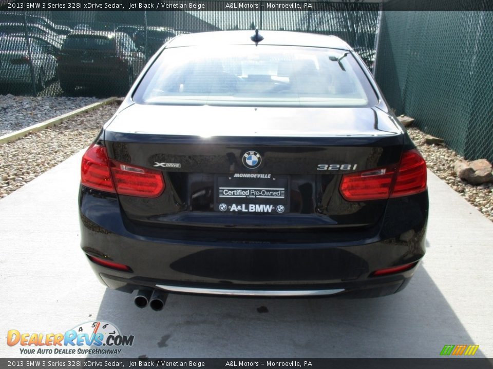 2013 BMW 3 Series 328i xDrive Sedan Jet Black / Venetian Beige Photo #9