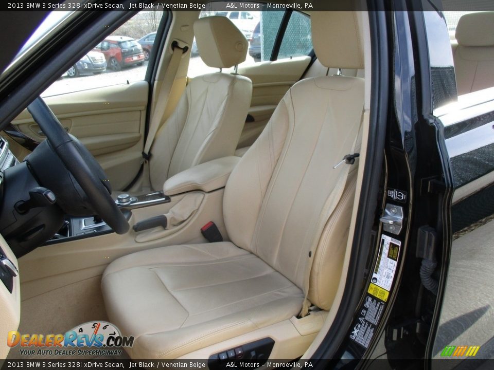 2013 BMW 3 Series 328i xDrive Sedan Jet Black / Venetian Beige Photo #13