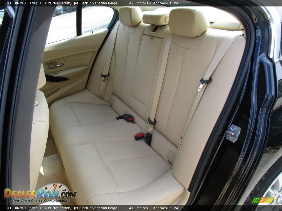 2013 BMW 3 Series 328i xDrive Sedan Jet Black / Venetian Beige Photo #14