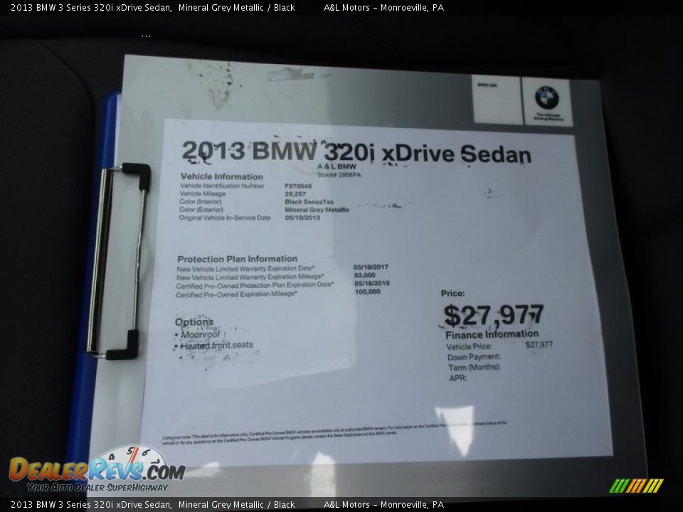 2013 BMW 3 Series 320i xDrive Sedan Mineral Grey Metallic / Black Photo #12