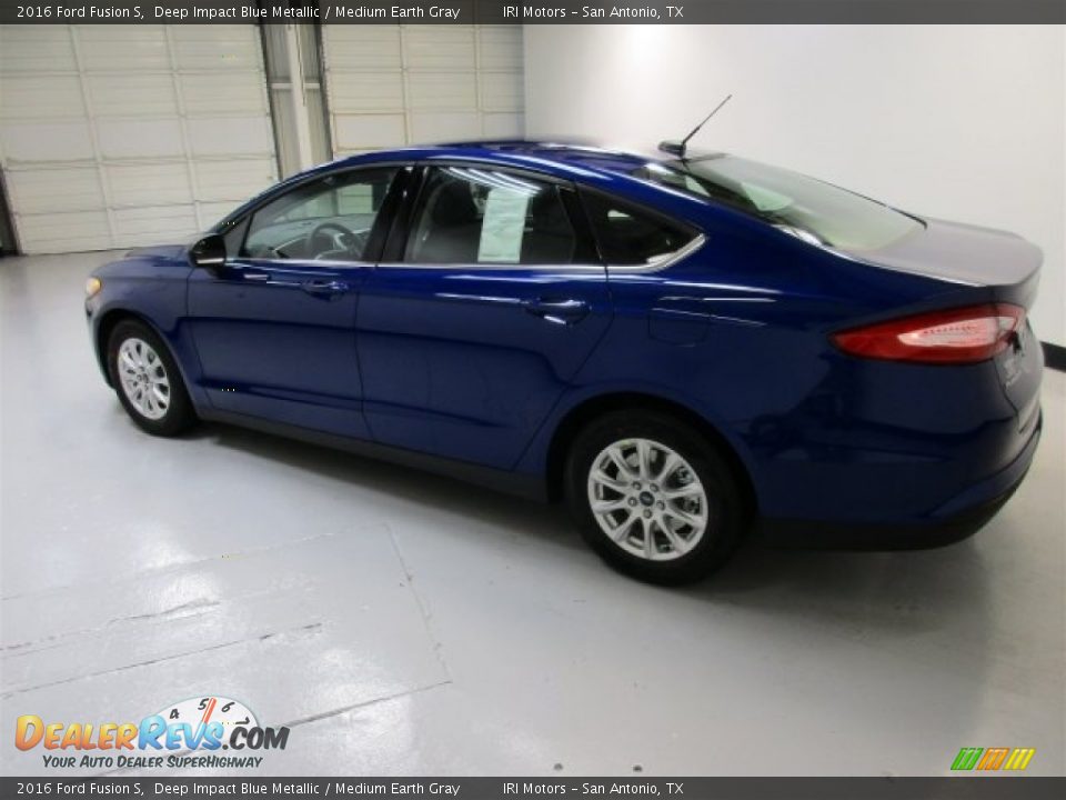 2016 Ford Fusion S Deep Impact Blue Metallic / Medium Earth Gray Photo #7