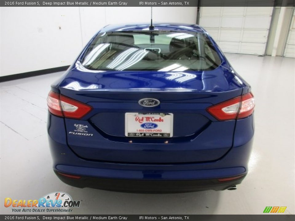 2016 Ford Fusion S Deep Impact Blue Metallic / Medium Earth Gray Photo #9