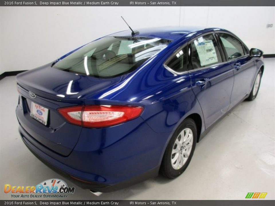 2016 Ford Fusion S Deep Impact Blue Metallic / Medium Earth Gray Photo #10