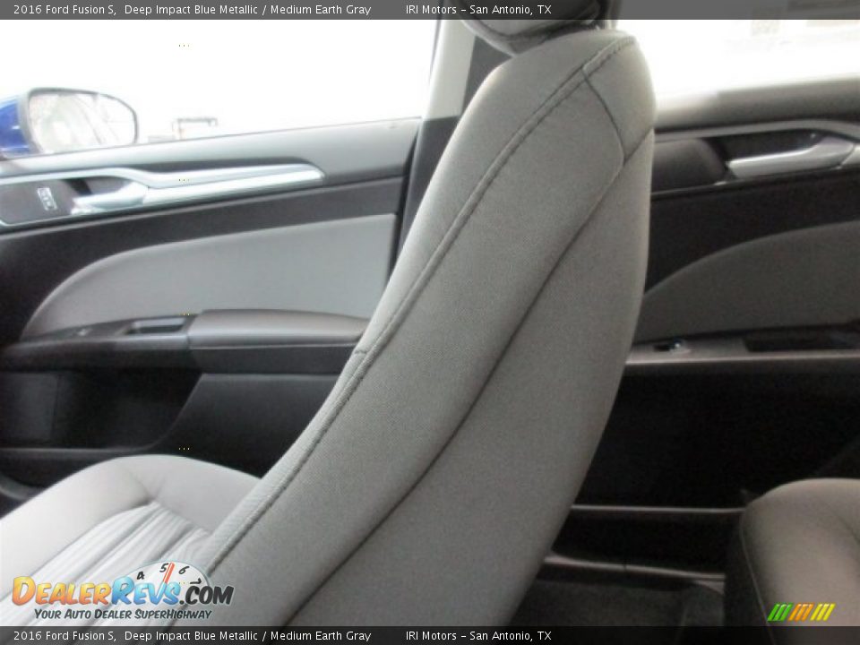 2016 Ford Fusion S Deep Impact Blue Metallic / Medium Earth Gray Photo #16