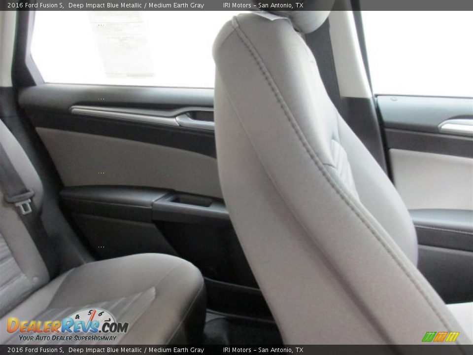 2016 Ford Fusion S Deep Impact Blue Metallic / Medium Earth Gray Photo #20